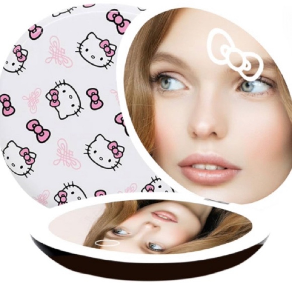 🎀The “Supercute Signature LED compact mirror!”